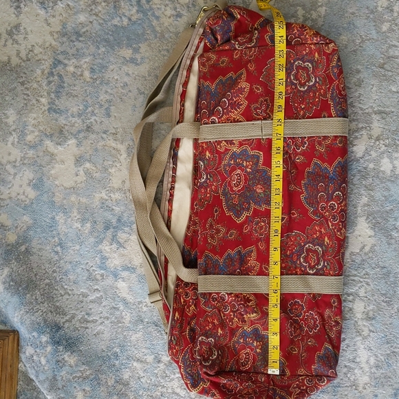 Paisley Floral Weekender Overnight Tote Duffel Shoulder Bag - Picture 11 of 17